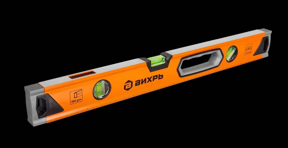 Уровень алюминиевый «Усиленный» 600мм 3 глазка фрезерованный 2