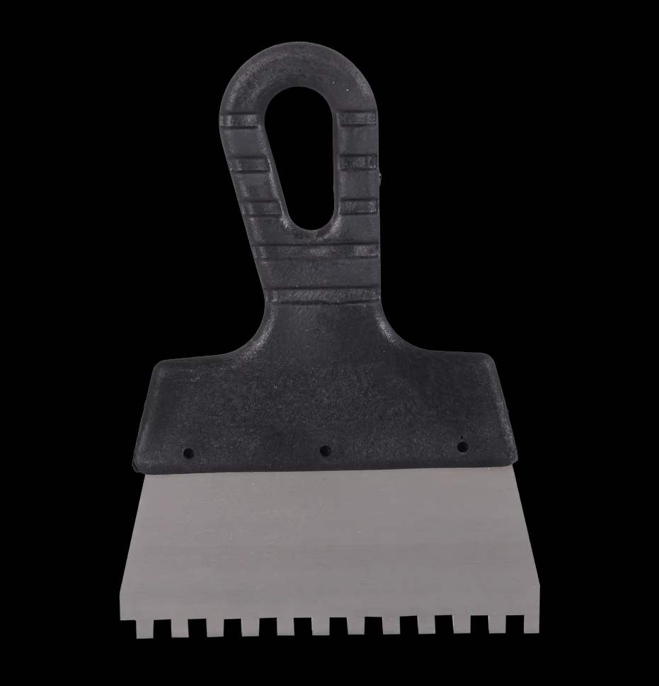 Шпатель 6х6 мм, зубчатый, нержавейка, пластик, 150мм 2