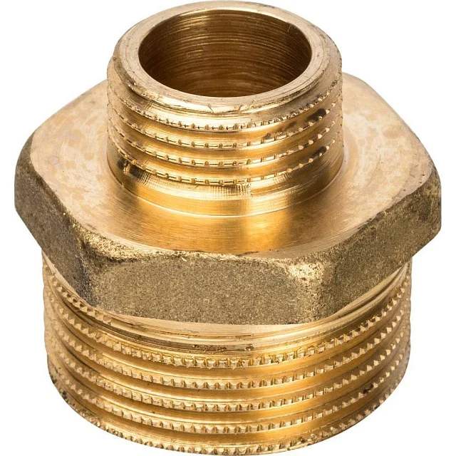 Ниппель переходной 1" х 1/2" латунь