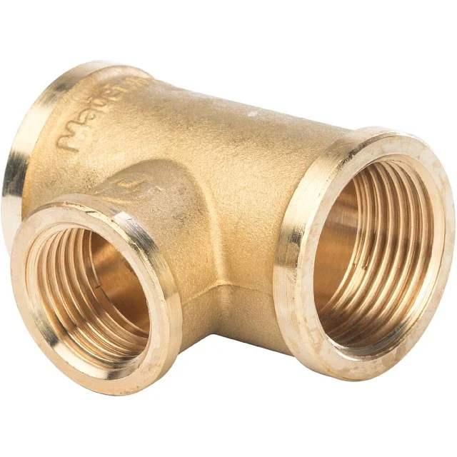 Тройник переходной 3/4"-1/2"-3/4" г/г/г латунь