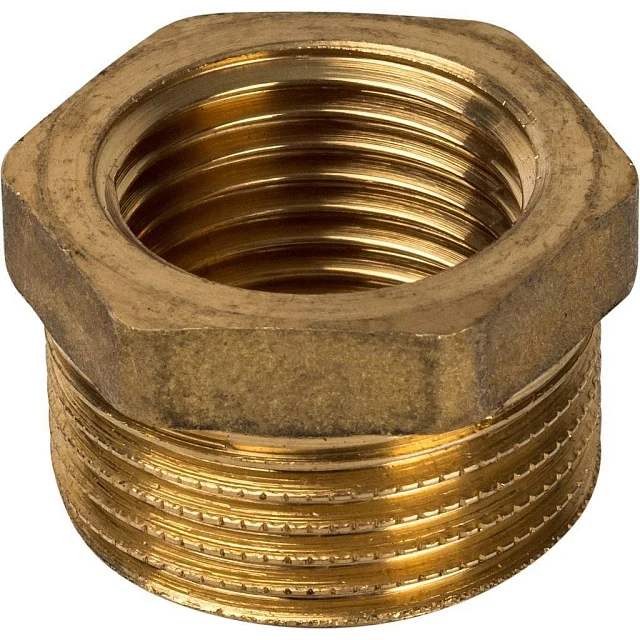 Футорка переходная 3/4" НР × 1/2" ВР латунь