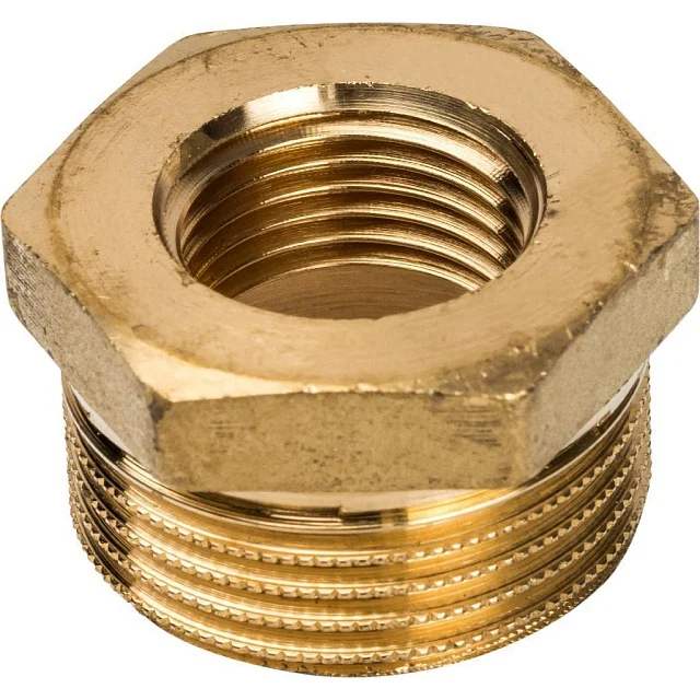 Футорка переходная 1" НР × 1/2" ВР латунь