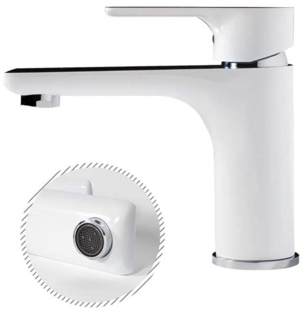 Cмеситель для раковины GB2009 Белый хром 4