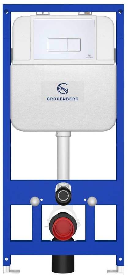 Инсталляция для унитаза с кнопкой для смыва GS3050-KP3070W белый 1