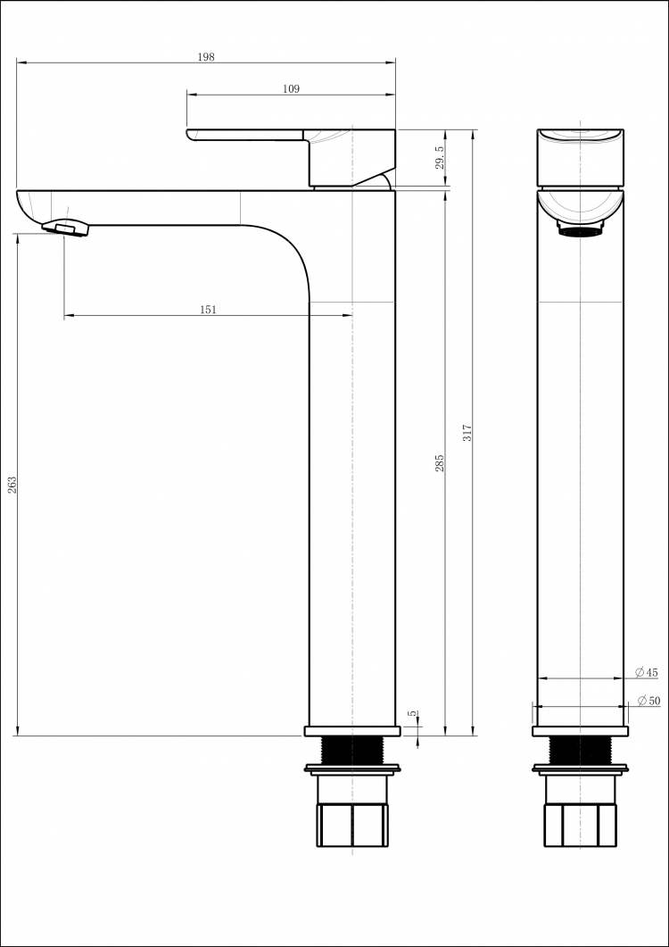 Cмеситель для раковины GB3009 Хром 2