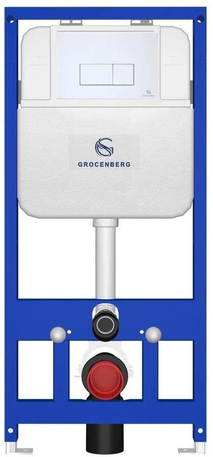 Инсталляция для унитаза с кнопкой для смыва GS3050-KP3070W белый