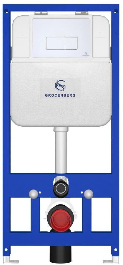 Инсталляция для унитаза с кнопкой для смыва GS3050-KP3070W белый