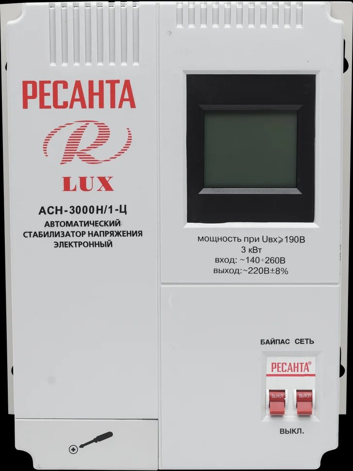 Стабилизатор напряжения серии LUX АСН-3000Н/1-Ц - фото 2