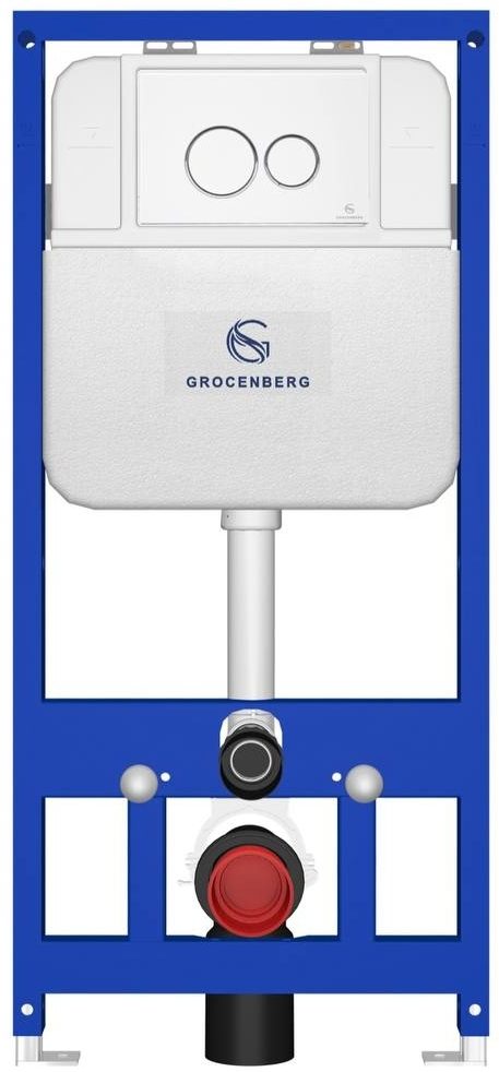 Инсталляция для унитаза с кнопкой для смыва GS3050-KP3090W белый - фото 1
