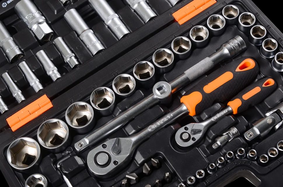 Набор инструментов, 1/2", 1/4", CrV, в кейсе 108 предметов - фото 3