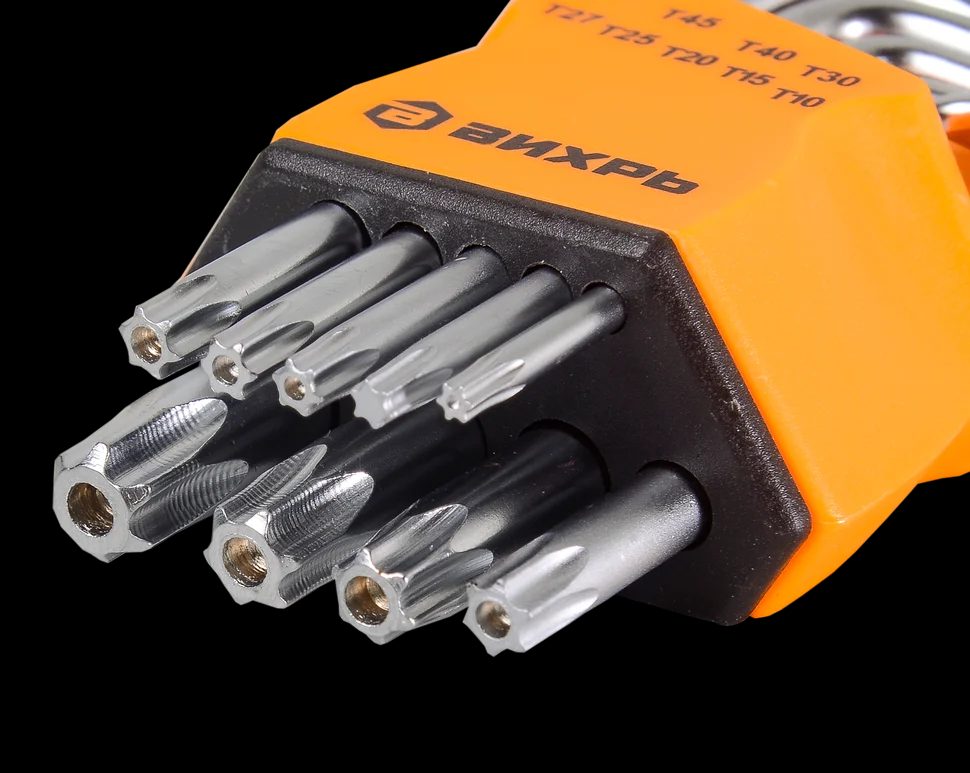 Набор ключей имбусовых Torx , 9 шт, T10-T50 - фото 3