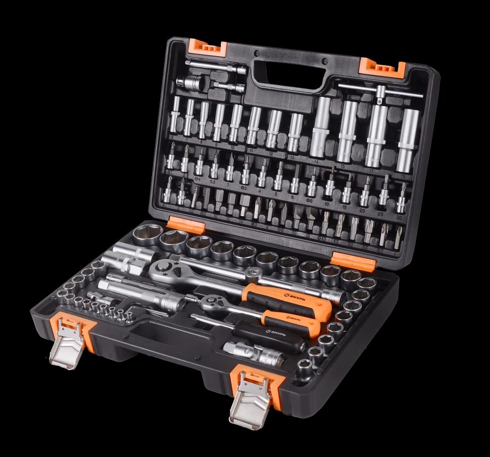 Набор инструментов АВТО, 1/2" , 1/4" , CrV, в кейсе 94 предм - фото 1