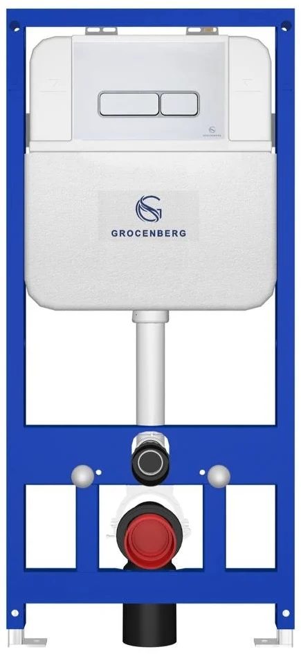 Инсталляция для унитаза с кнопкой для смыва GS3050-KP3060W белый - фото 1