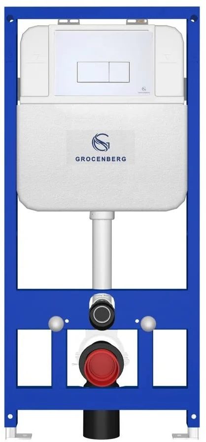 Инсталляция для унитаза с кнопкой для смыва GS3050-KP3070W белый - фото 1