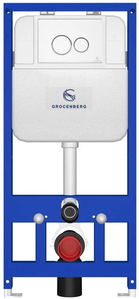 Инсталляция для унитаза с кнопкой для смыва GS3050-KP3090W белый