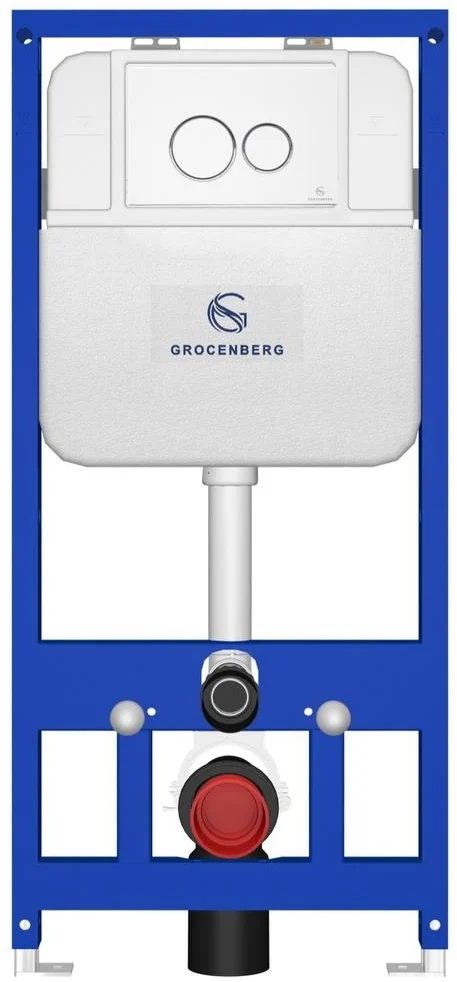 Инсталляция для унитаза с кнопкой для смыва GS3050-KP3090W белый - фото 1