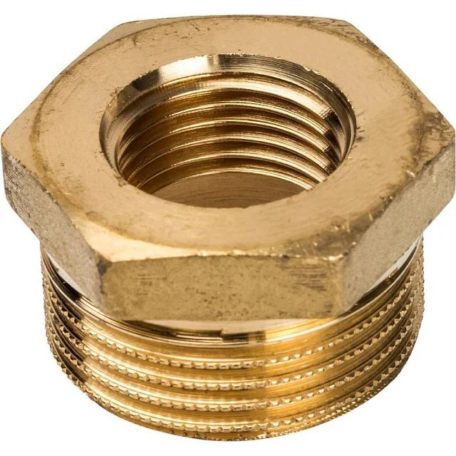 Футорка переходная 1" НР × 1/2" ВР латунь - фото 1