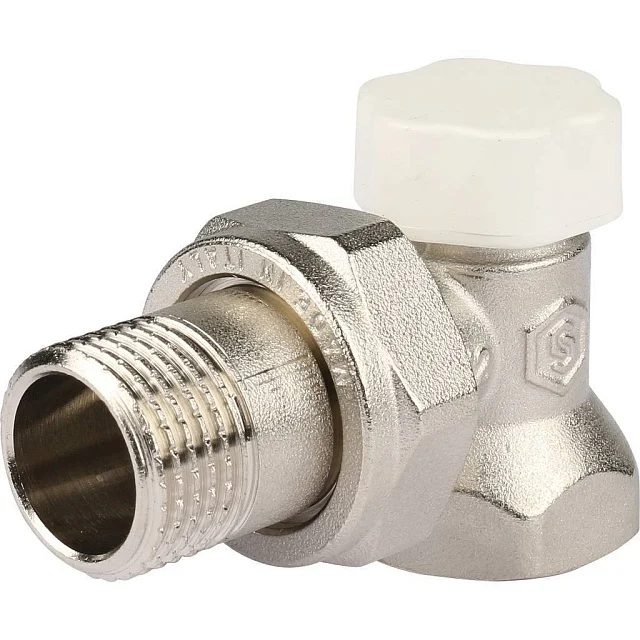 Кран для радиатора 1/2" угловой нижний