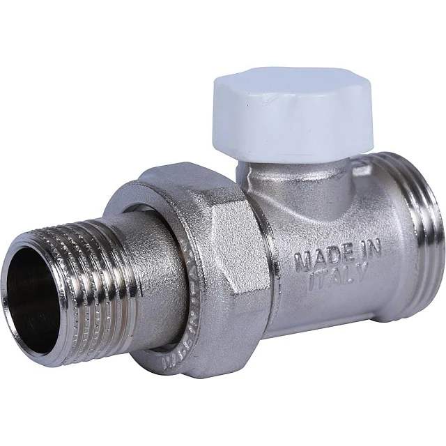 Кран для радиатора 1/2" прямой нижний (евроконус)