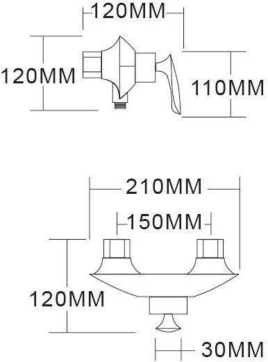 Смеситель для душа с ручным душем Groсenberg GB9001 Черный матовый - фото 2