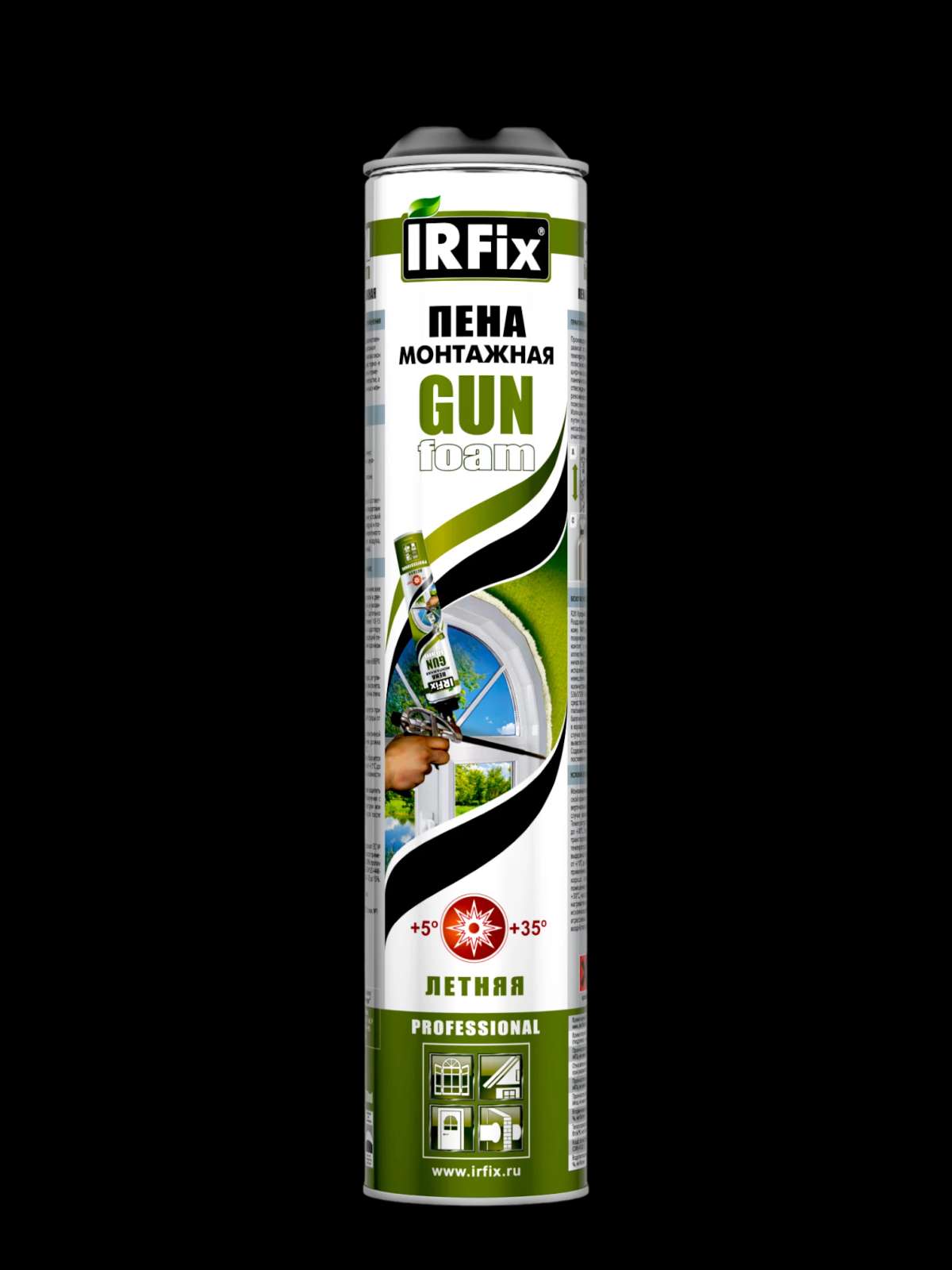 IRFix Gun Пена монтажная профессиональная летняя 750мл