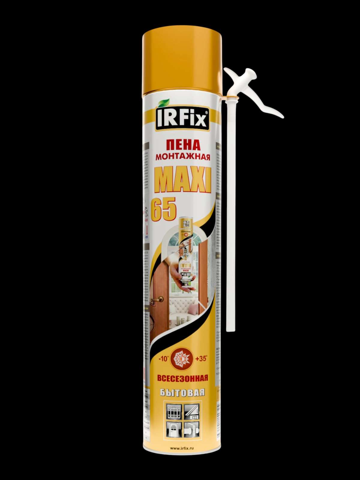 IRFix MAXI Пена монтажная бытовая всесезонная 850мл